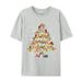 European And American Cross-border Foreign Trade Women's Clothing Christmas-themed Round-neck Printed Short-sleeve_ecoleips.com