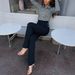 Women's Long Sleeved Shirt And High Waisted Slimming Trousers Two Piece Set - Fall Bestseller Casual Comfortable Amazon Fashion_ecoleips.com