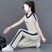 Casual Sports Suit For Women Summer 2025 New Loose Fashionable Youthful Wide-Leg Pants Two-Piece Set_ecoleips.com