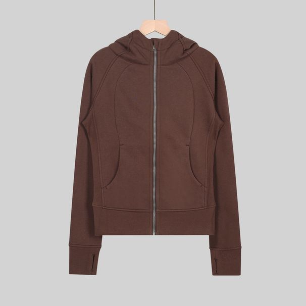 Women's Slim Fit Full Zipper Fleece Lined Hooded Cardigan Sweatshirt Casual Sports Jacket_ecoleips.com
