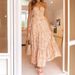 2024 Summer V-Neck Printed Sleeveless Tie Large Hem Long Strap Floral Dress Versatile_ecoleips.com
