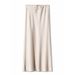 Women's Elegant High Waist Drawstring Tie Solid Color Satin Midi Skirt – Spring Summer Casual Gown 2026_ecoleips.com