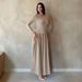 Women's Autumn/Winter Patchwork Dress Double Fabric Round Neck Long Sleeve Slim Fit Asymmetrical Full Swing Solid Color_ecoleips.com