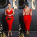 Women's Clothing Solid Color V Neck Sexy Backless Long Skirt Dress_ecoleips.com