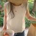 Summer Women's Sleeveless Cotton Linen T-Shirt Top Casual Japanese Korean Style Ramie Cotton Vest Back Slit Design_ecoleips.com