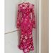 Women's Clothing Mesh Round Neck Long Sleeve Colorful Three Dimensional Flower Hip Fishtail Dress_ecoleips.com