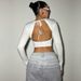 Voya Women's Clothing 2026 Spring/summer New Sexy Spicy Girl T-shirt Backless Design Sense Short Slim Fit Top_ecoleips.com