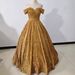 Color-Changing Sequin Ball Gown – Off-Shoulder A-Line Wedding Dress With Sparkly Tulle Skirt For Brides & Performances_ecoleips.com