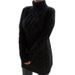 Women’s Chunky Knit Turtleneck Sweater Dress – Oversized Cable Stitch, Double-Layered Collar, Warm & Stylish (S-3XL, 4 Colors)_ecoleips.com