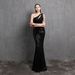 Women's 18519#dress female fairy fantasy celebrity party party evening dress sexy long slim toasting dress bride_ecoleips.com
