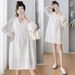 Autumn New Korean Fashion Lace Maternity Dress_ecoleips.com