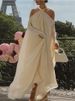 Freeacy Women's Elegant Ruffled Dress Halter-neck Flared Sleeves Party Dresses Solid Color Big Swing Pleated Evening Gowns_ecoleips.com