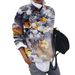 #9298 European And American Cross-border Wish Foreign Trade Women's Fashion Floral Print Loose Long-sleeve Top_ecoleips.com