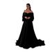 Elegant Off Shoulder Solid Color Slim Fit Long Dress Formal Evening Prom Gown Party Dress For Women Evening Event_ecoleips.com