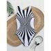 2025 New Sexy Strile One-piece Stylish Swimsuit For Women O Neck Quick Dry Detachable Pads Brazilian Swimming Suit Bikini Set_ecoleips.com