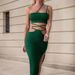 Voya Women's Sexy Fashion Set Summer New Strapless Top Half Skirt Two-piece Set_ecoleips.com
