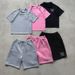 Women's Clothing Summer Short Sleeve T Shirt Sports Short Sleeve Suit Letter Embroidery Loose Suit_ecoleips.com