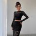 European American Cross-border Independent Website 2026 Autumn And Winter New Sexy Women's Lace Jacquard_ecoleips.com