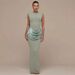 Slim Fit Satin Patchwork Dress For Women Elegant Bodycon Sleeveless Solid Color High-End Formal Dress Style_ecoleips.com
