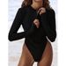 Women's Clothing One Piece Swimsuit Slimming High End Bikini Zipper Long Sleeve Conservative Beach Swimwear_ecoleips.com