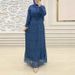 Women's Clothing New Chiffon Floral Print Robe Fashionable And Elegant Dress_ecoleips.com