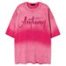Hip Hop Letter Print T-Shirt For Men & Women – Heavy Short Sleeve, Tie-Dye, Loose BF Style, Trendy Couple Tee_ecoleips.com