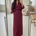 Summer Women's Slim Fit Long Sleeve Dress Style Versatile Lapel Button H-Line Straight Everyday Clothing_ecoleips.com