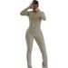 Women's Ribbed Striped Sweatshirt & Pants Set - Urban Sporty Outfit For Autumn & Winter, Fashionable Casual Loungewear_ecoleips.com