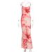 Summer Women's Bodycon Dress Sexy Elegant Printed Backless Slim Waist European American Style_ecoleips.com