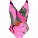 Elegant One-Piece Swimsuit With Tummy Control - Vintage Floral Print, Adjustable Straps & Quick-Dry Fabric For Beach, Pool & Vacation_ecoleips.com