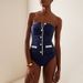 Women's Navy Strapless Swimsuit Shorts - Simple & Stylish Swimwear For Beach & Pool_ecoleips.com