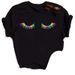 Cross-border Plus-size Base Shirt Harajuku Style Eyelash Print Women's Short-sleeve T-shirt_ecoleips.com