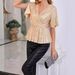 Summer Women's Sequined Top V Neck Short Sleeve Slim Fit Sparkling Dress Casual Party Wear_ecoleips.com
