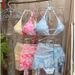 Women's Three Piece Swimsuit Bikini Set With Skirt Slimming Beach Vacation Swimwear For Small Breasts Sexy Style Polyester_ecoleips.com