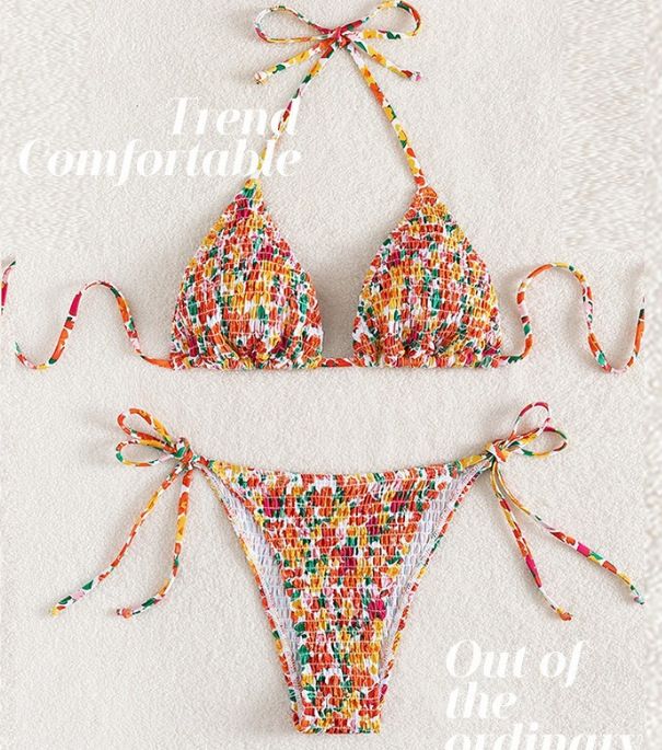 Women's Clothing Triangle Bag Swimsuit Spot To Buy Sexy Three Point Strap Bikini_ecoleips.com