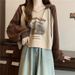 Real Shot Of Women's Autumn Long-sleeve V-neck Hooded Pullover Sweatshirt, Short Hoodie, Available For Wholesale_ecoleips.com