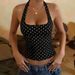 Women's Polka Dot Slim Fit Sleeveless Camisole Top Halter Neck Backless European American Style Hot Item 2026 Cross Border Fashion_ecoleips.com