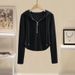 Dopamine For Women 2025 Fall/Winter New Women' Long Sleeve Cardigan Sweathirt + Caual Wide-Leg Pant Two-Piece Set_ecoleips.com