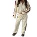Women's Autumn Color-Block Knit Set, Contrast Trim Jacket With High-Waisted Pants, Casual Two-Piece Outfit_ecoleips.com