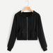 Aria Basics Cardigan Sweatshirt For Women 2024 Autumn Winter European And American Fashion Loose Casual Short Hooded Top_ecoleips.com