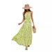 European And American Foreign Trade W's Clothing, Summer New Sexy Round-neck Tie-dye Printed Long Dress For_ecoleips.com