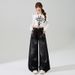 2026 Spring New Fashion Women's High-Waisted Slimming Denim Pants With Sparkling Rhinestones, Versatile Floor-Length_ecoleips.com