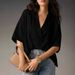 Women's Summer Short-Sleeved Collared Casual Loose Top Solid Color Shirt_ecoleips.com