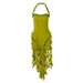 AD288 Cross-Border Summer New Product European And American Women's Fashion Sexy Strap Tassel Halter Neck Bodycon_ecoleips.com