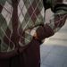 Plaid Long-Sleeve Knit Cardigan – Women’s Oversized V-Neck Sweater Coat, Thickened Winter Warm Layering, Cozy Fall & Winter Casual Wrap_ecoleips.com