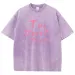 Fashion Womans Cotton Washed T-shirts The Devil's Moon Letter Prints Tops Casual O-Neck Oversize Tees Street Female Clothes_ecoleips.com
