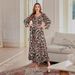 Women's Clothing Leopard Print Dress Muslim For All Seasons Universal Style INS Ladies Elegant Long Robe_ecoleips.com