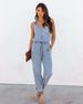 Women's Loose Sleeveless Denim Jumpsuit Spring Summer New Product Casual Wide Leg Overall Clothing For Females_ecoleips.com