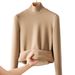 Women's Clothing Cashmere & Silk Thermal Base Layer Turtleneck Top - Soft Fleece-Lined Winter Warm Long Sleeve Shirt (High/Mid/Stand Collar Options)_ecoleips.com
