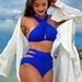 Women's Clothing Nylon Double Sided Cross Bikini Swimsuit Multi Color Spot_ecoleips.com